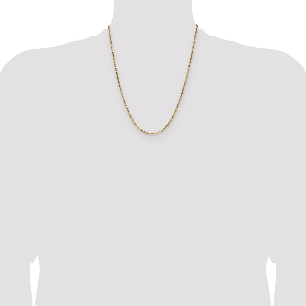 Chisel Stainless Steel Polished Yellow IP-plated 2.2mm 22 inch Fancy Box/Paperclip Link Chain