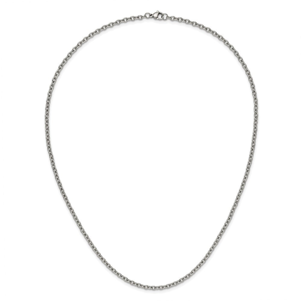 Chisel Stainless Steel Polished 3mm 20 inch Cable Chain