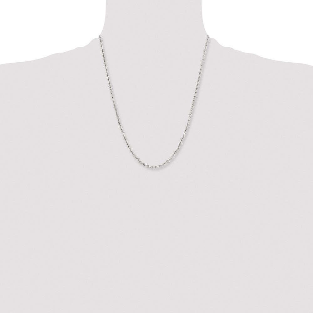 Chisel Stainless Steel Polished Diamond-cut 3.4mm 22 inch Cable Chain