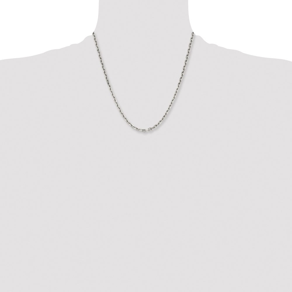 Chisel Stainless Steel Polished Diamond-cut 5.3mm 20 inch Cable Chain