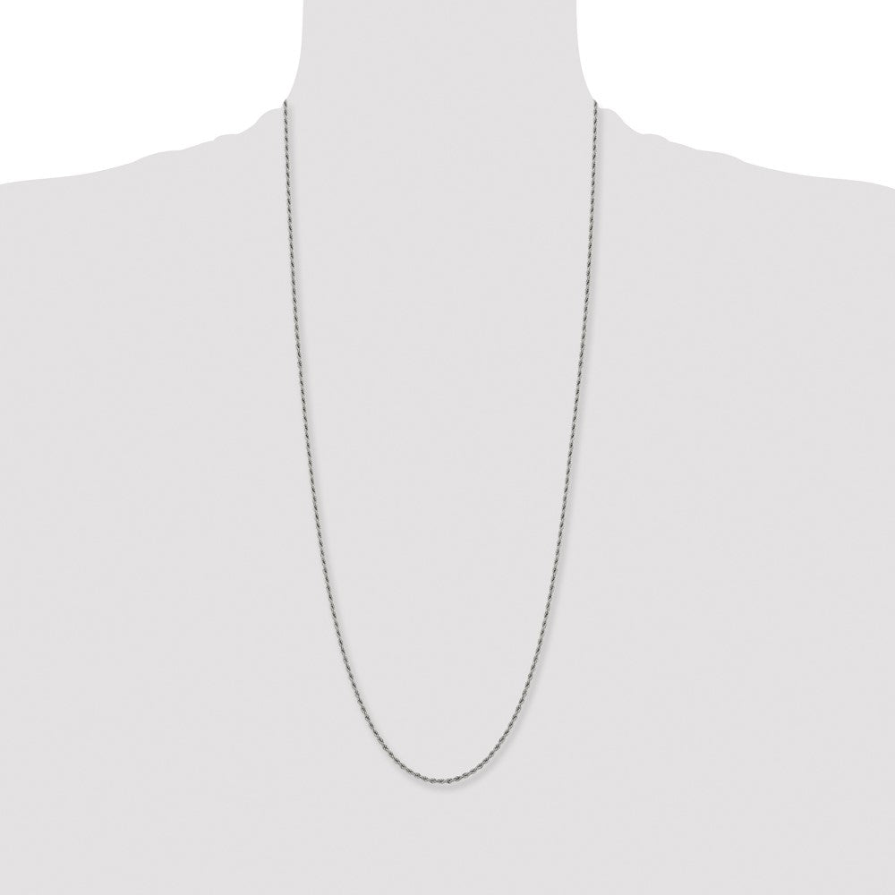Chisel Stainless Steel Polished 2.4mm 30 inch Rope Chain
