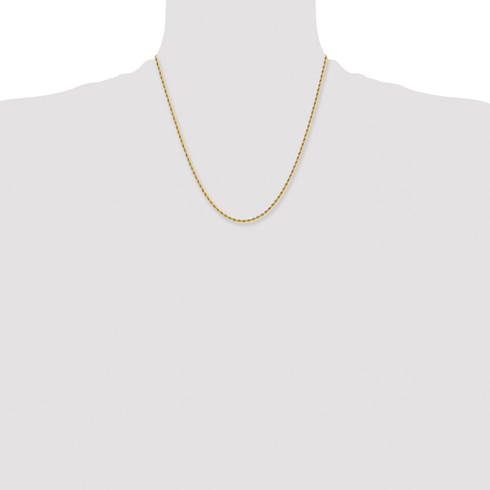 Chisel Stainless Steel Polished Yellow IP-plated 2.4mm 24 inch Rope Chain