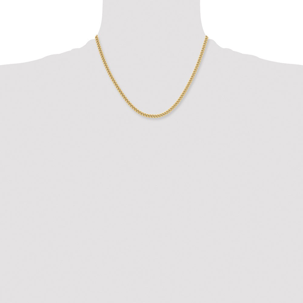 Chisel Stainless Steel Polished Yellow IP-plated 4mm 22 inch Round Curb Chain