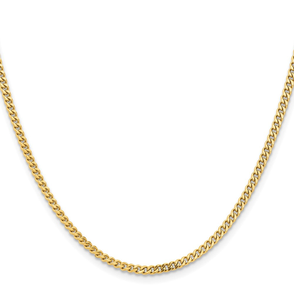 Chisel Stainless Steel Polished Yellow IP-plated 3mm 20 inch Curb Chain