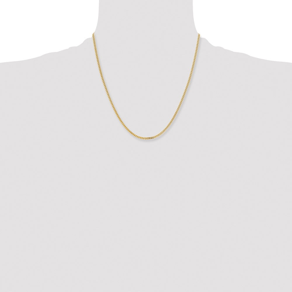 Chisel Stainless Steel Polished Yellow IP-plated 3mm 20 inch Curb Chain