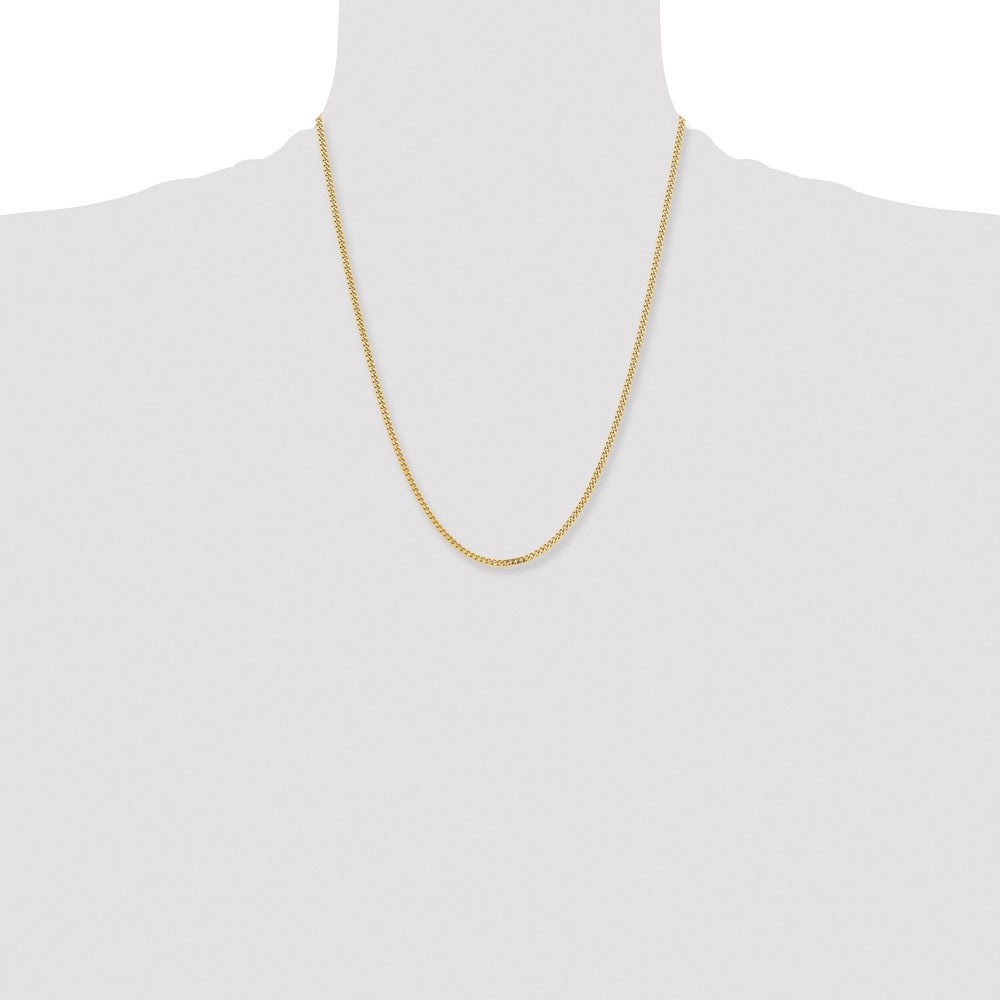 Chisel Stainless Steel Polished Yellow IP-plated 3mm 24 inch Curb Chain