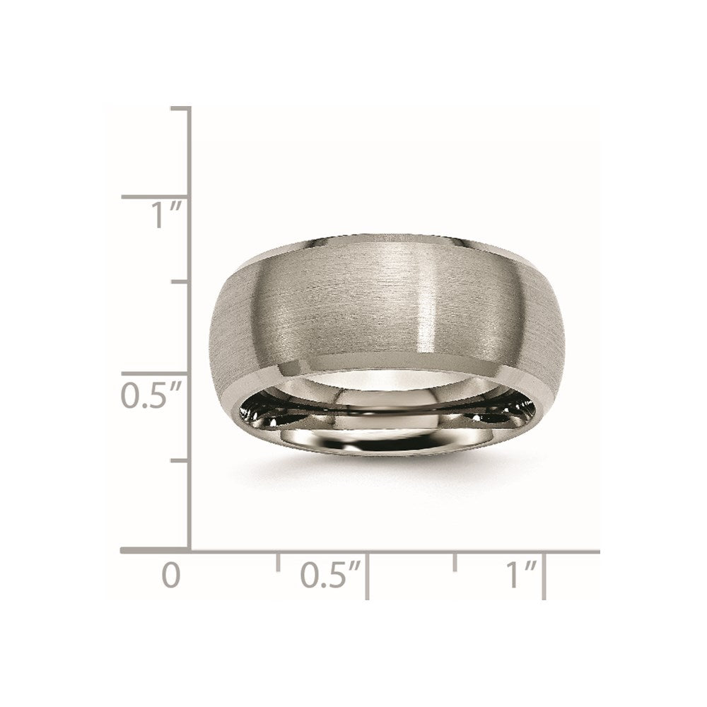 Chisel Stainless Steel Brushed and Polished Textured 8mm Band