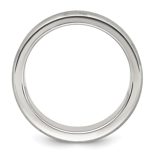 Chisel Titanium Brushed Laser Design 8mm Band