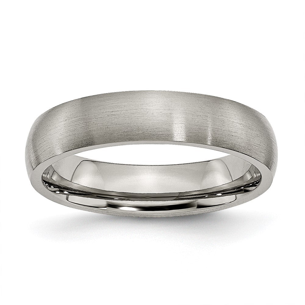 Chisel Titanium Brushed 5mm Half Round Band