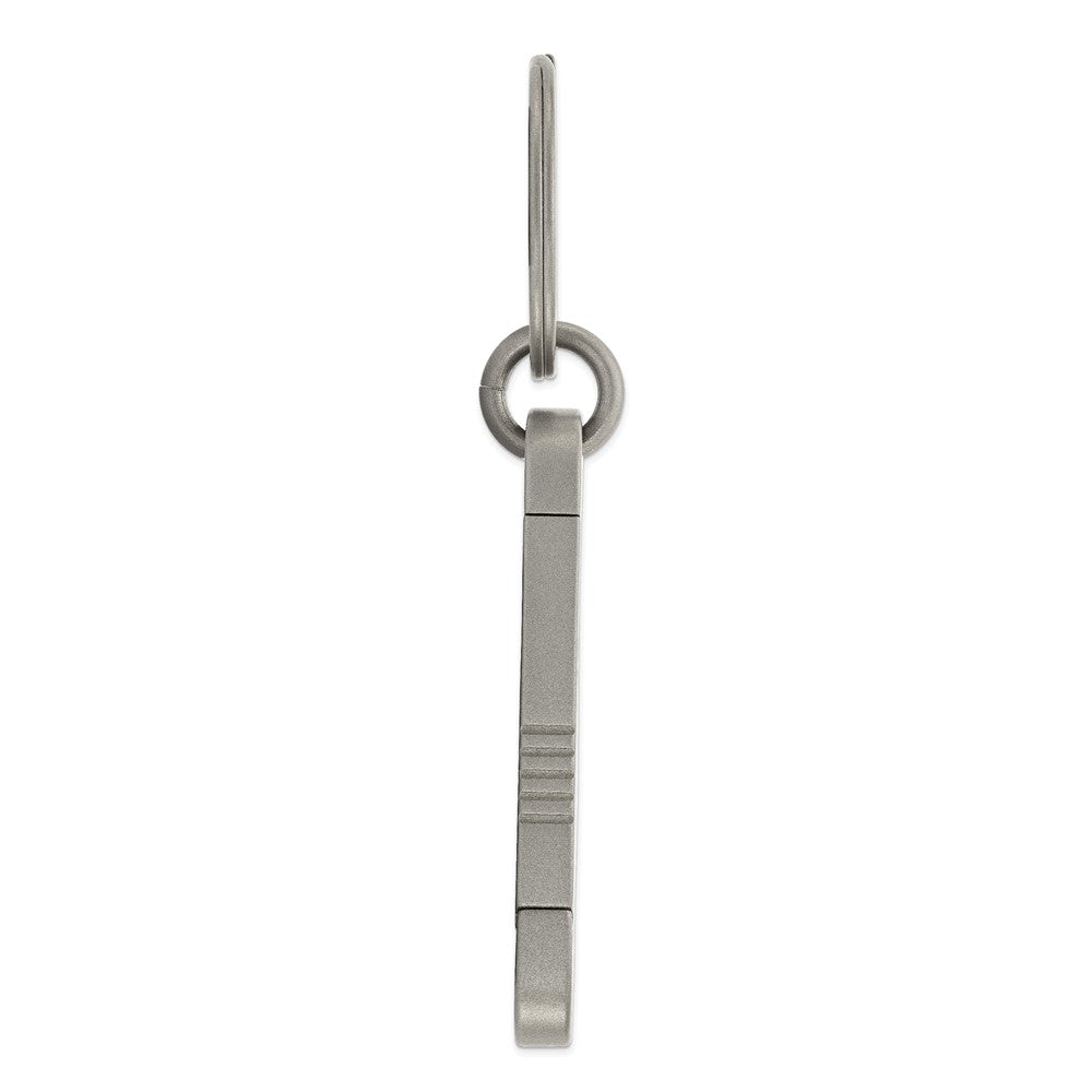 Chisel Titanium Brushed Squared Carabiner Key Ring