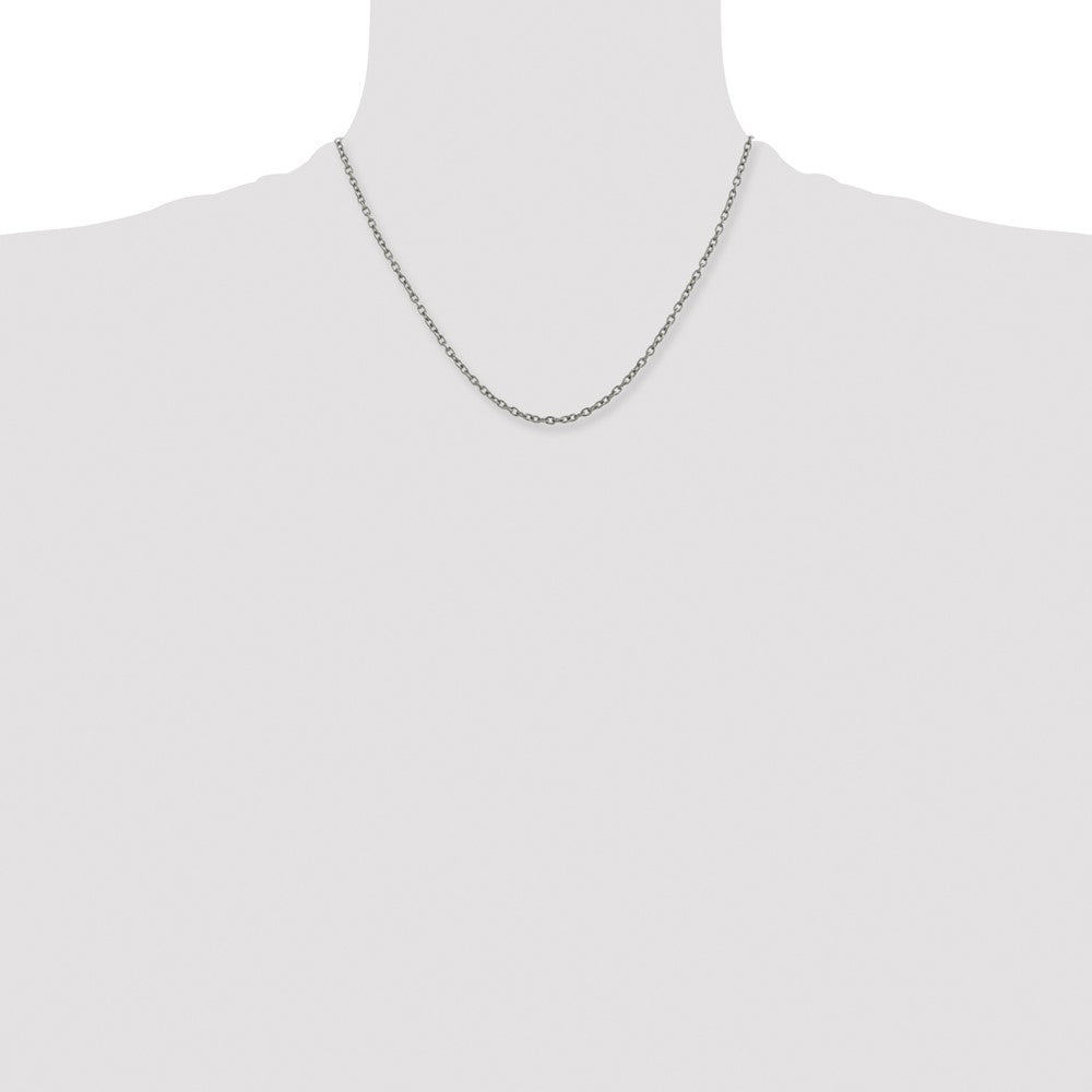 Chisel Titanium Polished 2.9mm 18 inch Cable Chain