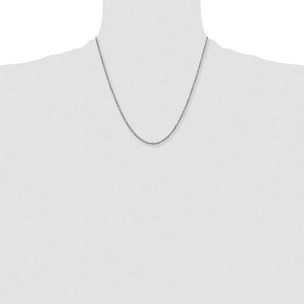 Chisel Titanium Polished 2.9mm 20 inch Cable Chain