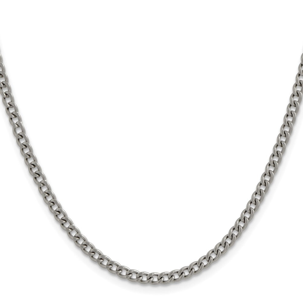 Chisel Titanium Polished 3.5mm 24 inch Curb Chain