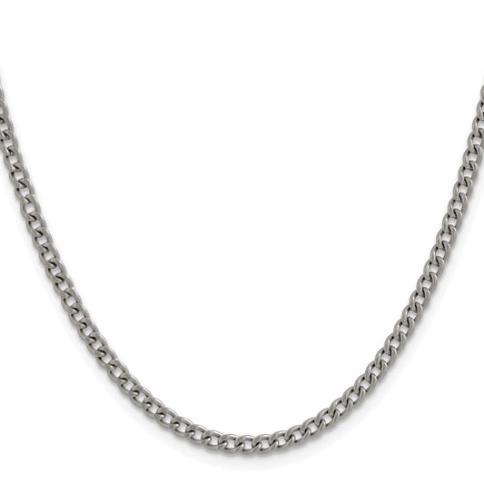 Chisel Titanium Polished 3.5mm 24 inch Curb Chain