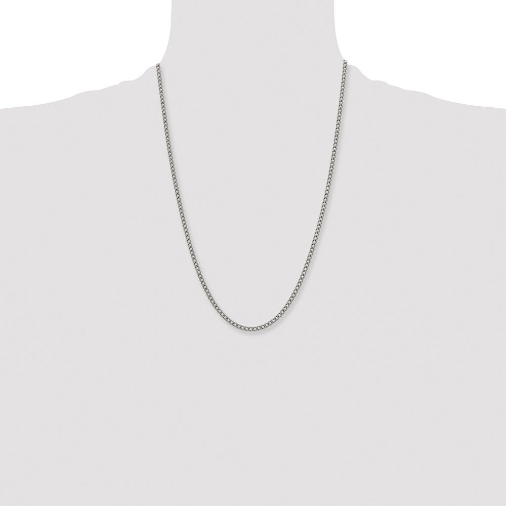 Chisel Titanium Polished 3.5mm 24 inch Curb Chain