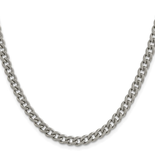 Chisel Titanium Polished 5.5mm 22 inch Curb Chain