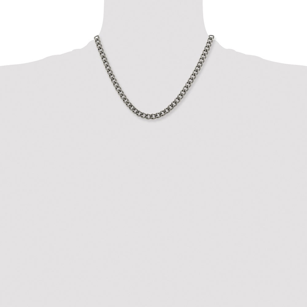 Chisel Titanium Polished 7.5mm 18 inch Curb Chain