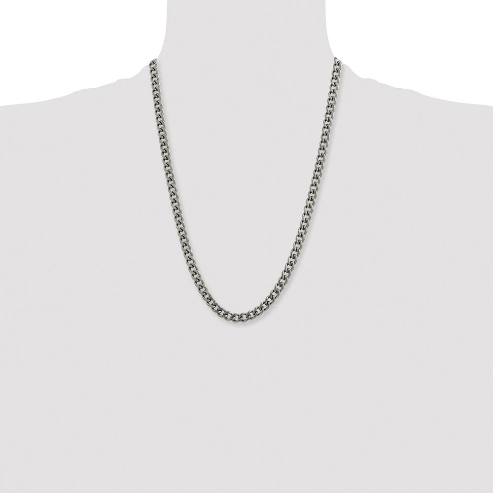 Chisel Titanium Polished 7.5mm 24 inch Curb Chain
