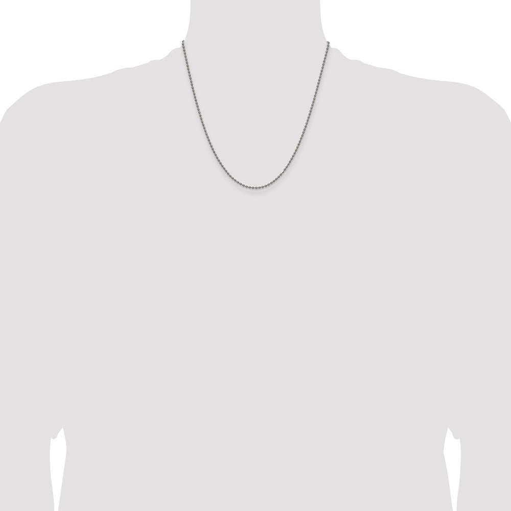 Chisel Titanium Polished 2.00mm 20 inch Ball Chain