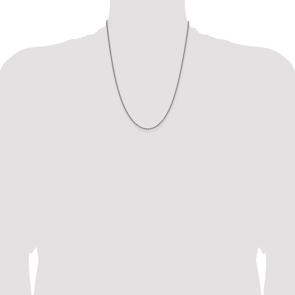 Chisel Titanium Polished 2.00mm 22 inch Ball Chain