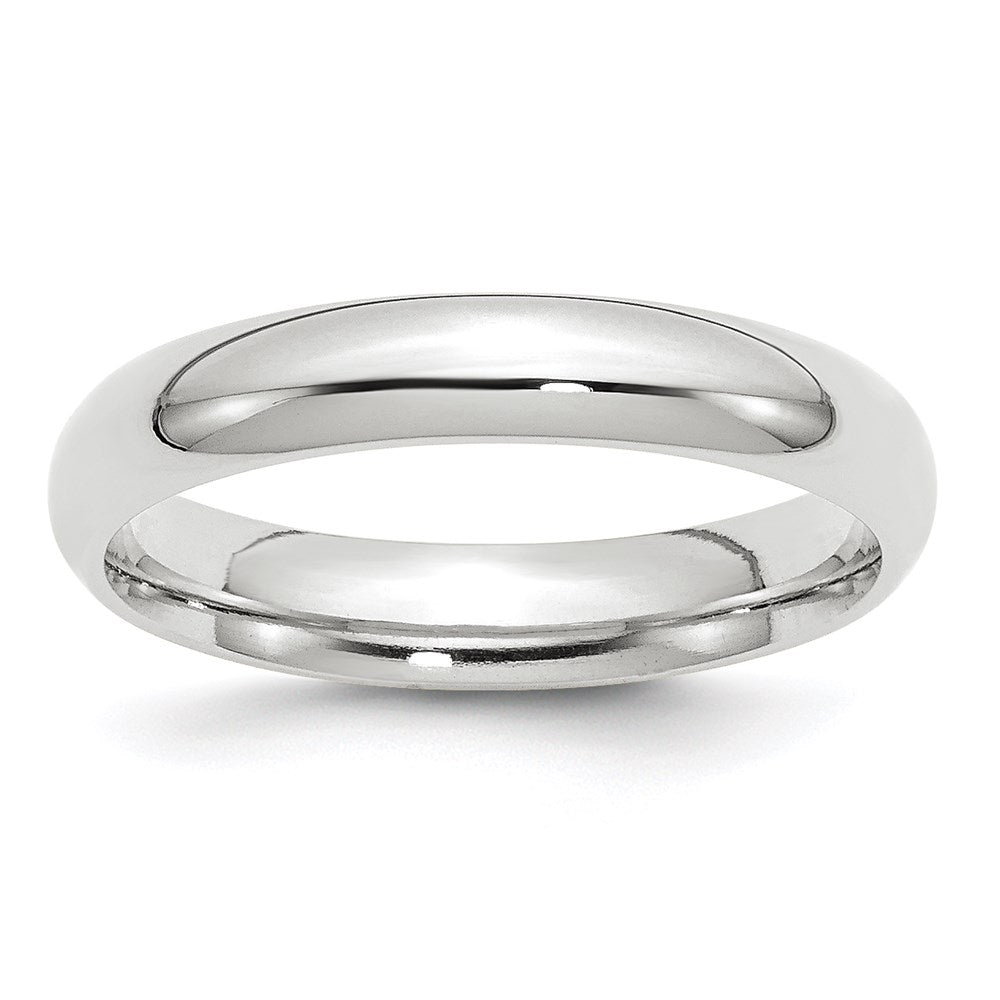 14k White Gold 4mm Standard Weight Comfort Fit Wedding Band Size 4.5
