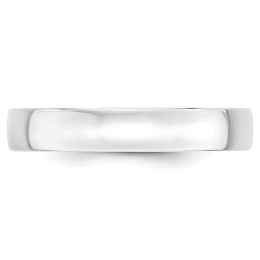 14k White Gold 4mm Lightweight Comfort Fit Wedding Band Size 10