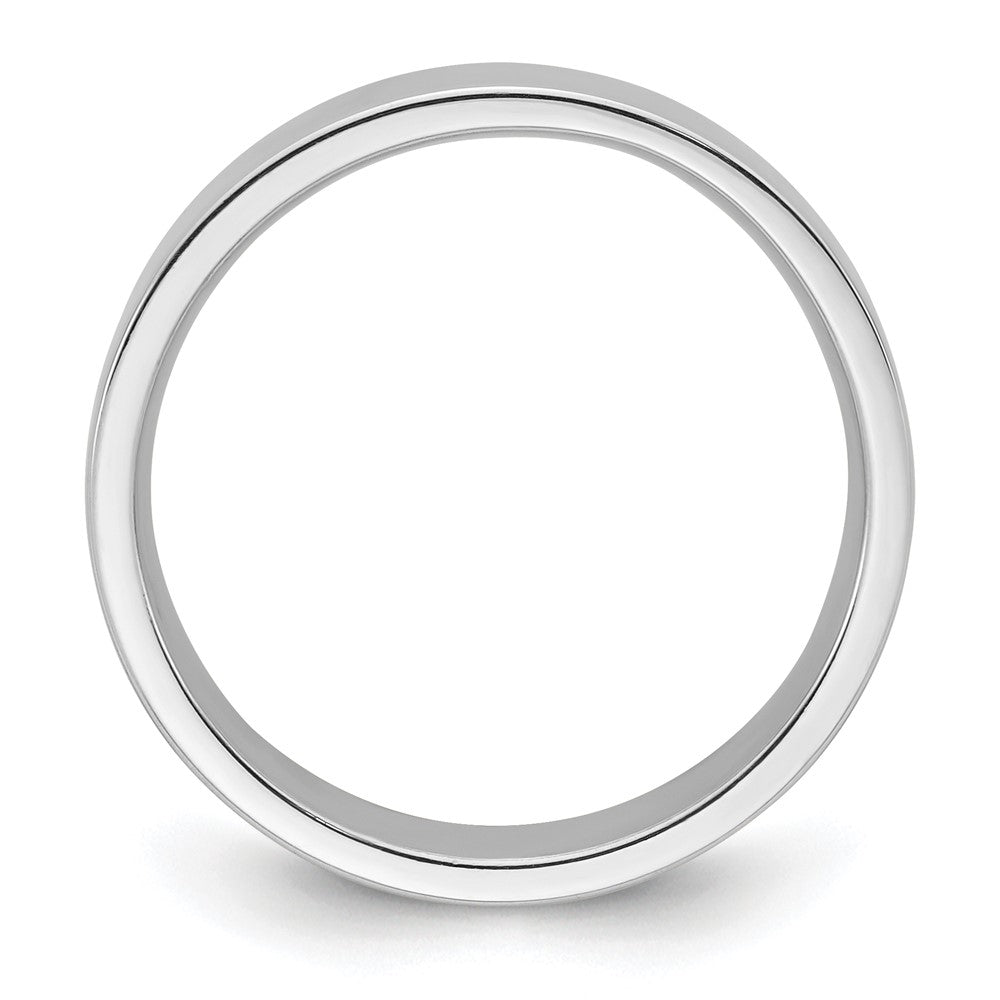 14k White Gold 5mm Standard Weight Flat Comfort Fit Wedding Band Size 11