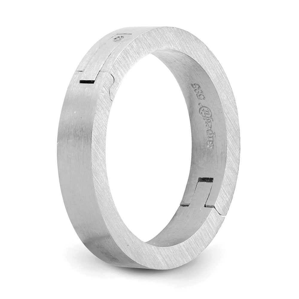 14k White Gold 4mm CLIQ Hinged Shank Size 7.5