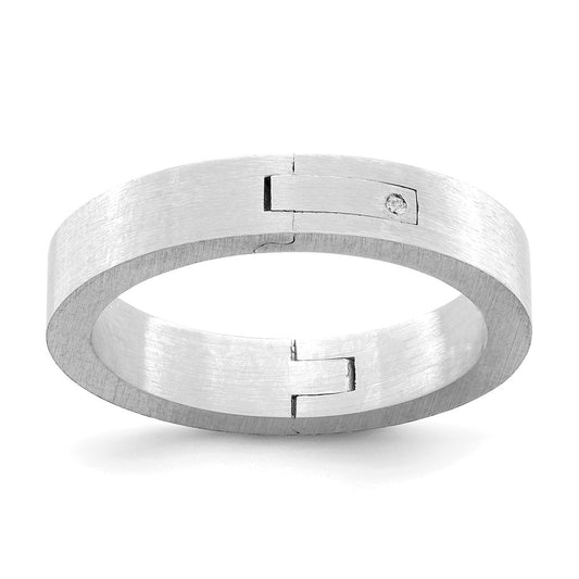 14k White Gold 4mm CLIQ Hinged Shank Size 6.5