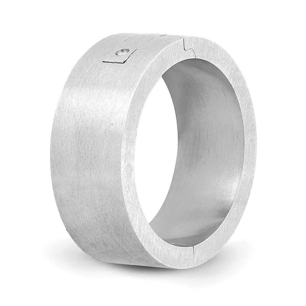14k White Gold 8mm CLIQ Hinged Shank Size 8