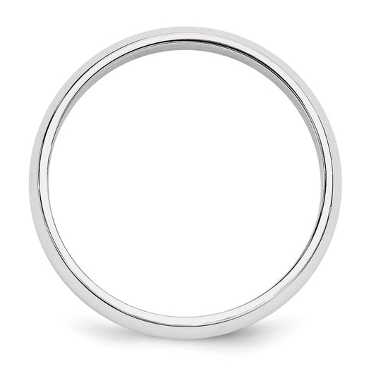 14k White Gold 5mm Half-Round Wedding Band Size 11