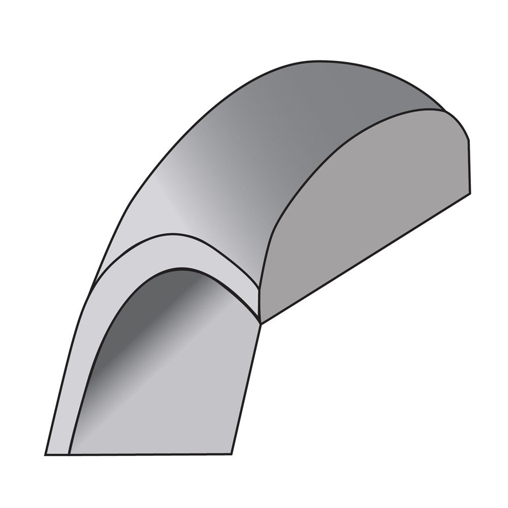 Sterling Silver Rhodium-plated 7mm Half-Round Size 7 Band