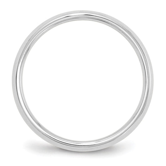 14k White Gold 6mm Knife Edge Comfort Fit Wedding Band Size 5.5