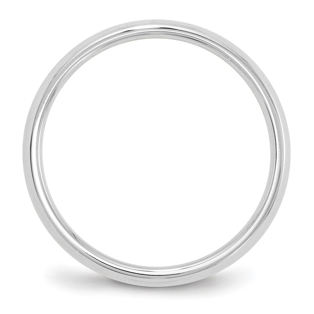 14k White Gold 6mm Knife Edge Comfort Fit Wedding Band Size 8