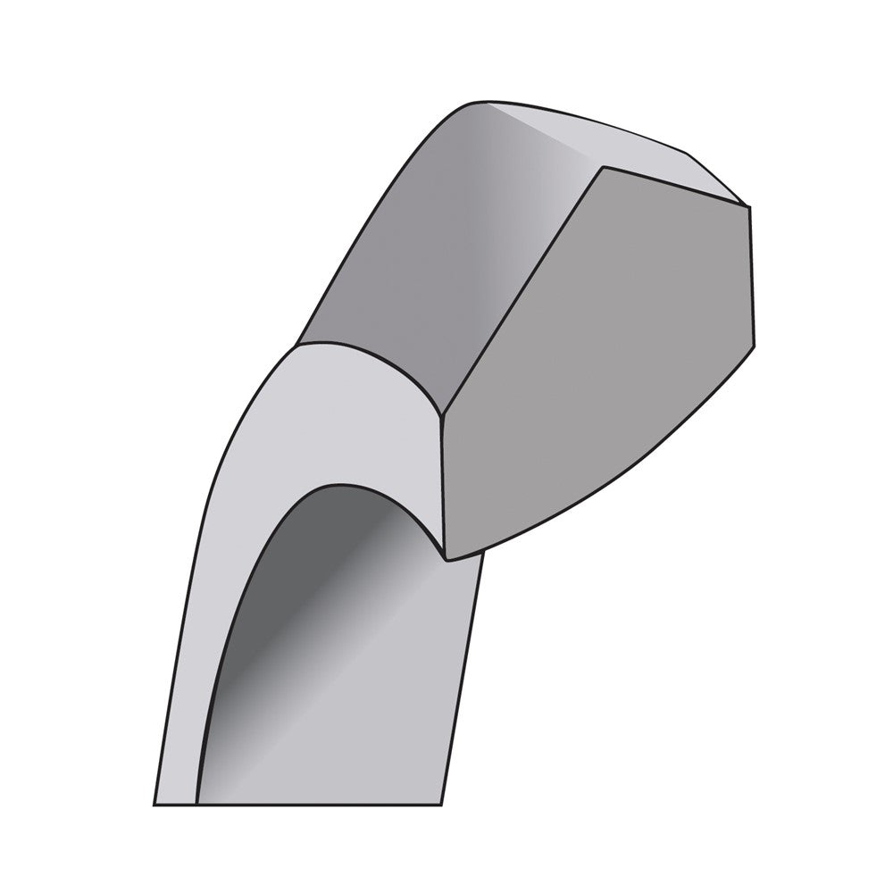 10k White Gold 2.5mm Knife Edge Comfort Fit Wedding Band Size 8.5