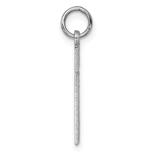14kw Large Brushed Diamond-cut Number 1 Charm