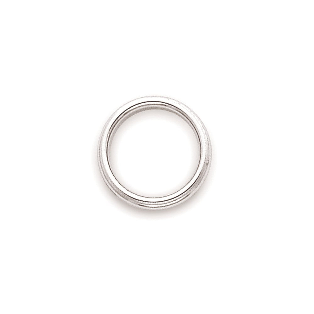 14k White Gold 3mm Milgrain Half Round Wedding Band Size 7.5