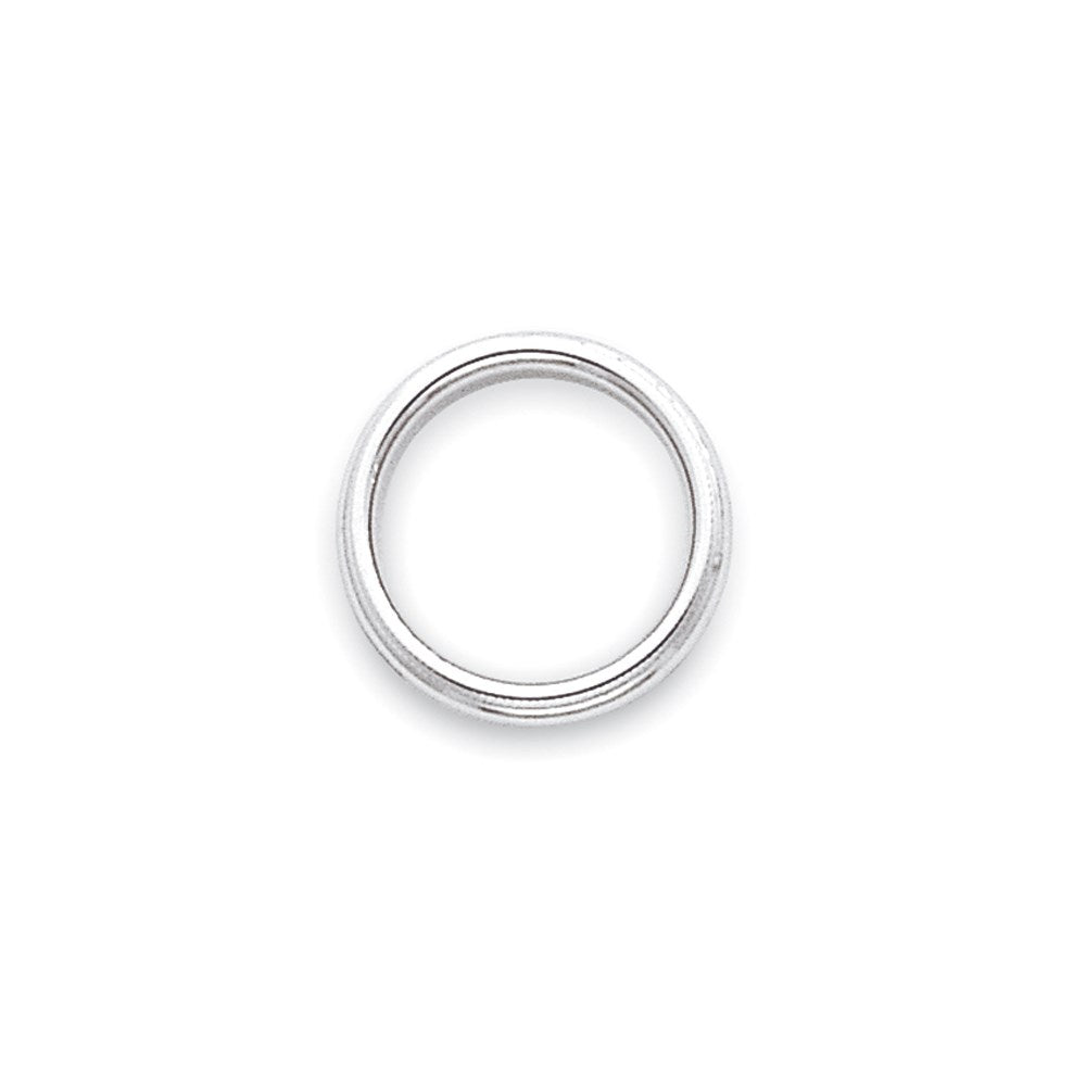 14k White Gold 3mm Milgrain Half Round Wedding Band Size 7.5