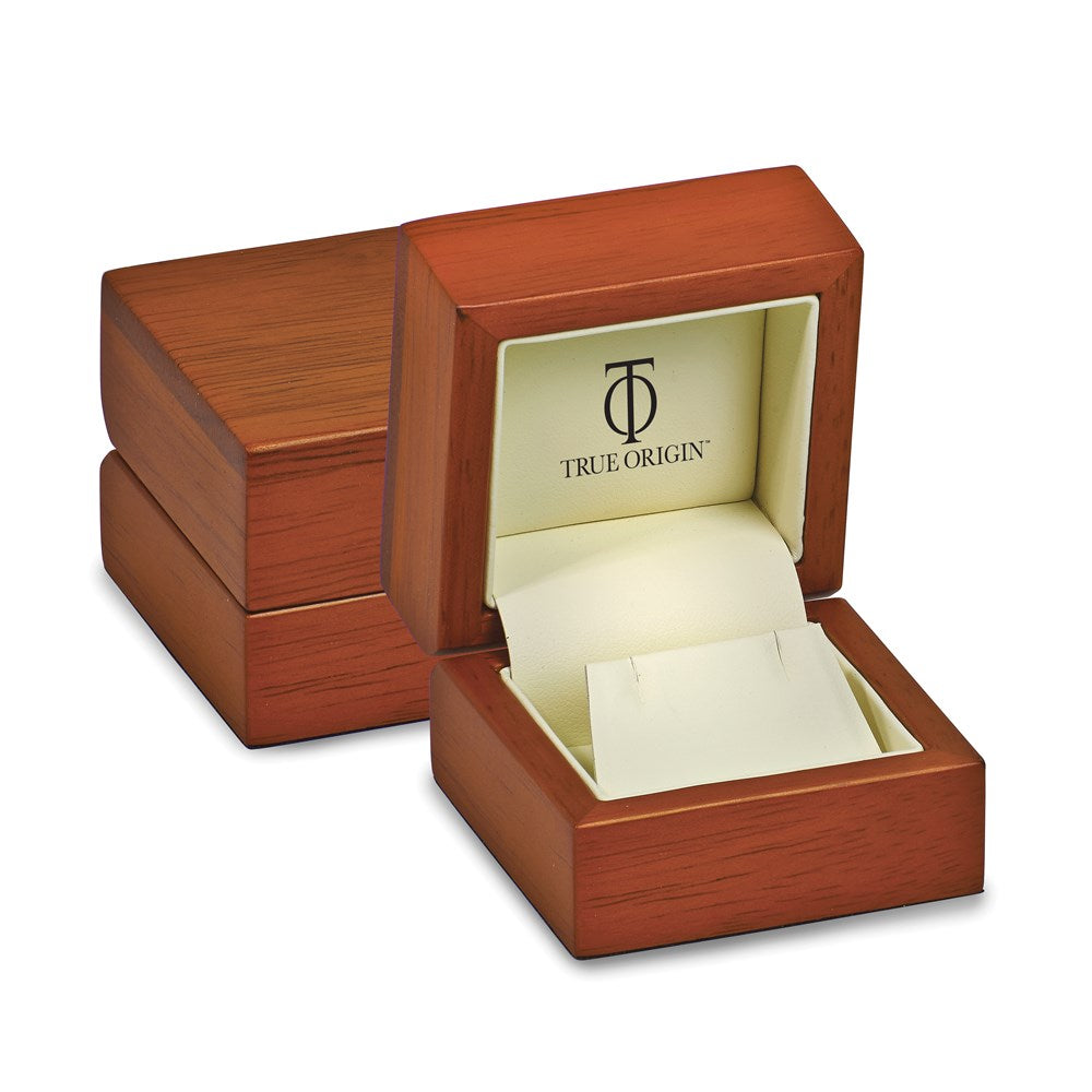 True Origin 14K Yellow Gold Men's 1 carat Lab Grown Diamond VS+ F+ Complete Dog Tag Pendant