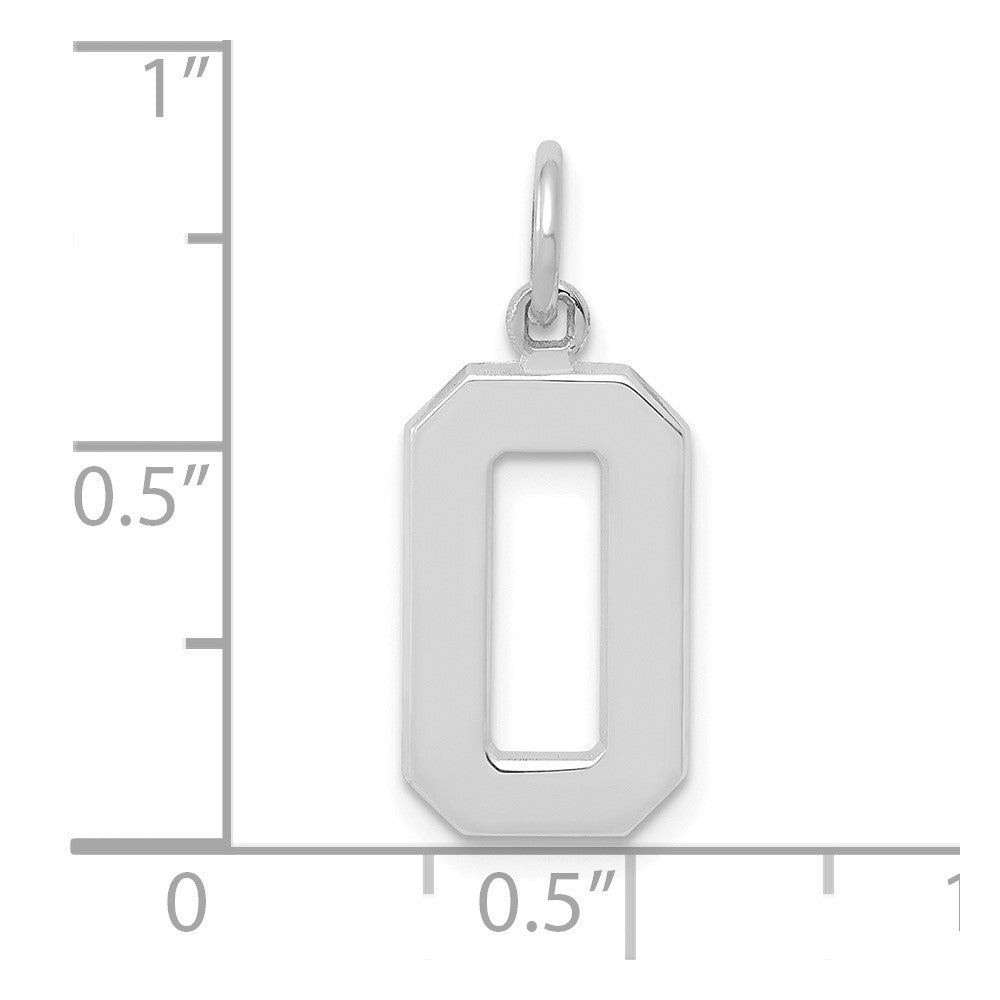 14kw Medium Polished Number 0 Charm