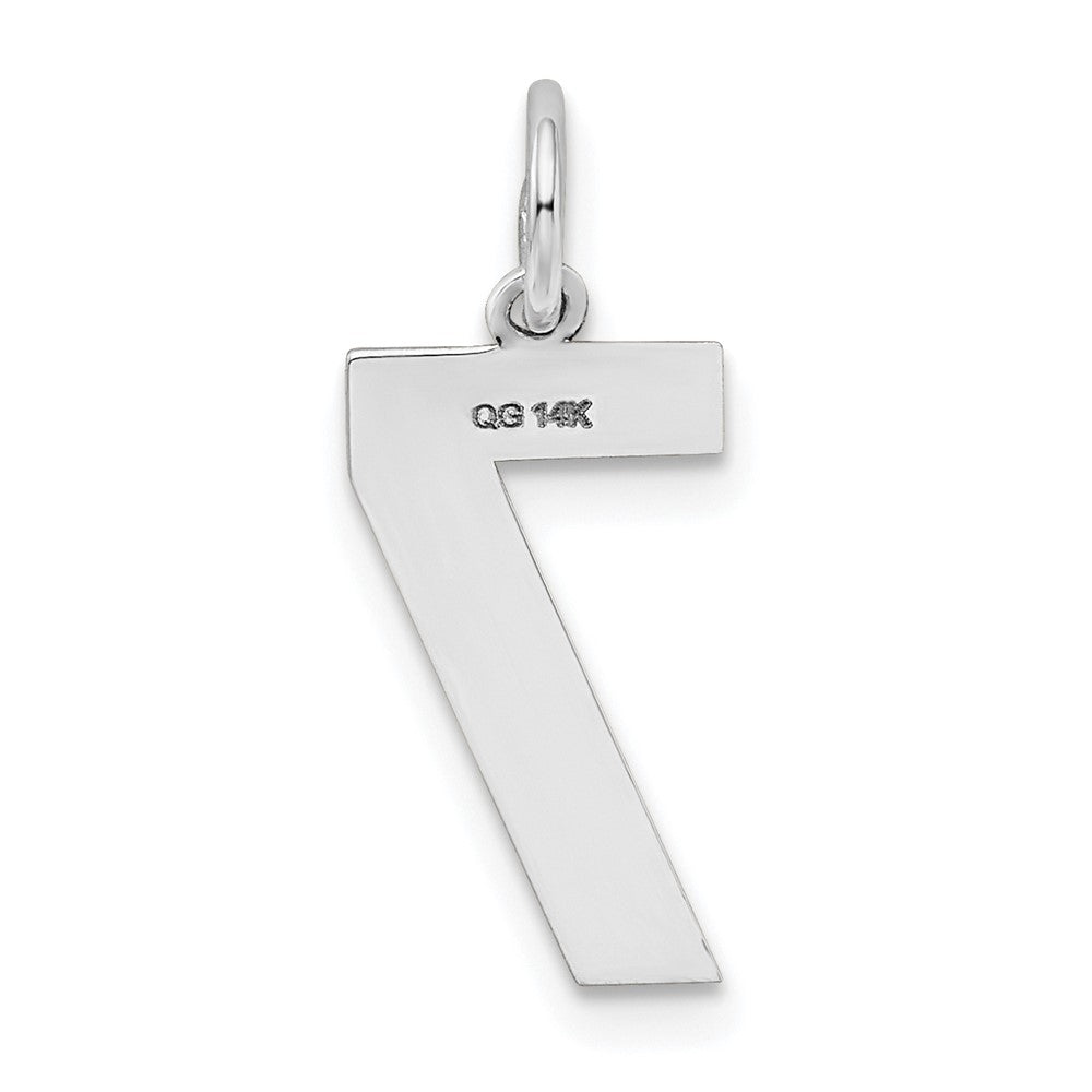 14kw Medium Satin Number 7 Charm