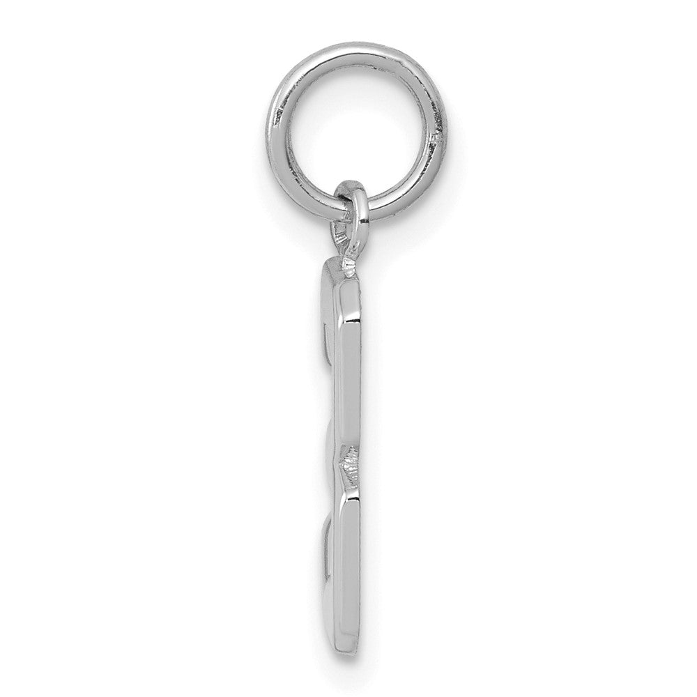 14kw Small Polished Number 3 Charm