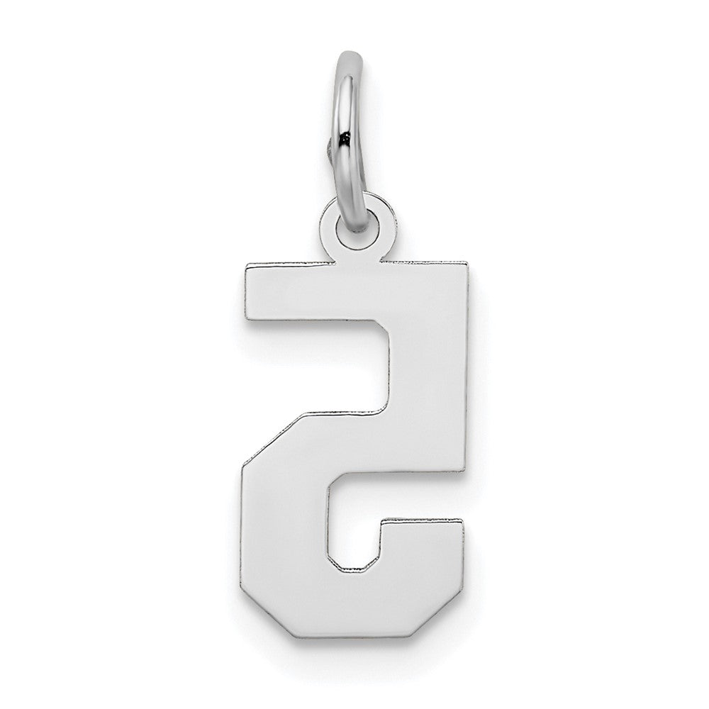 14kw Small Satin Number 5 Charm