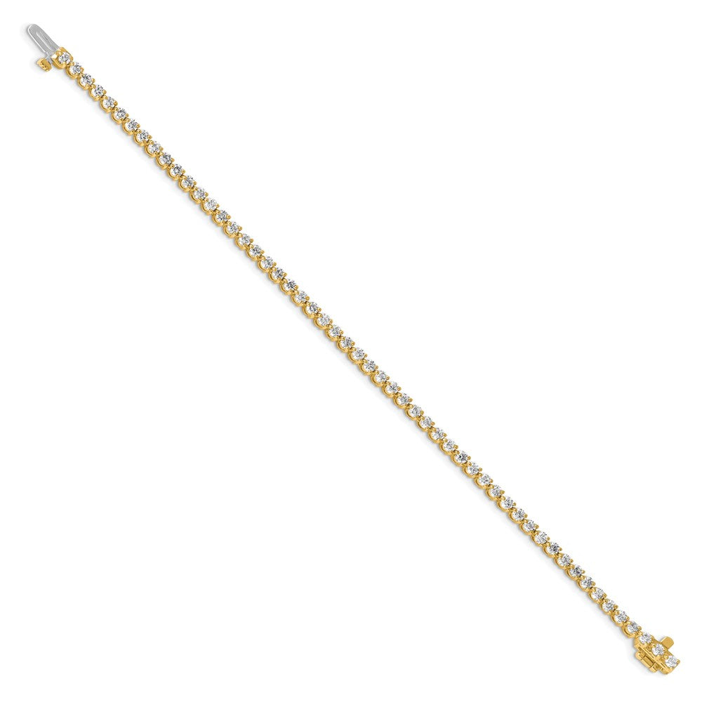 14k 3 1/3 carat Lab Grown Diamond VS/SI+ G+ Complete Tennis Bracelet