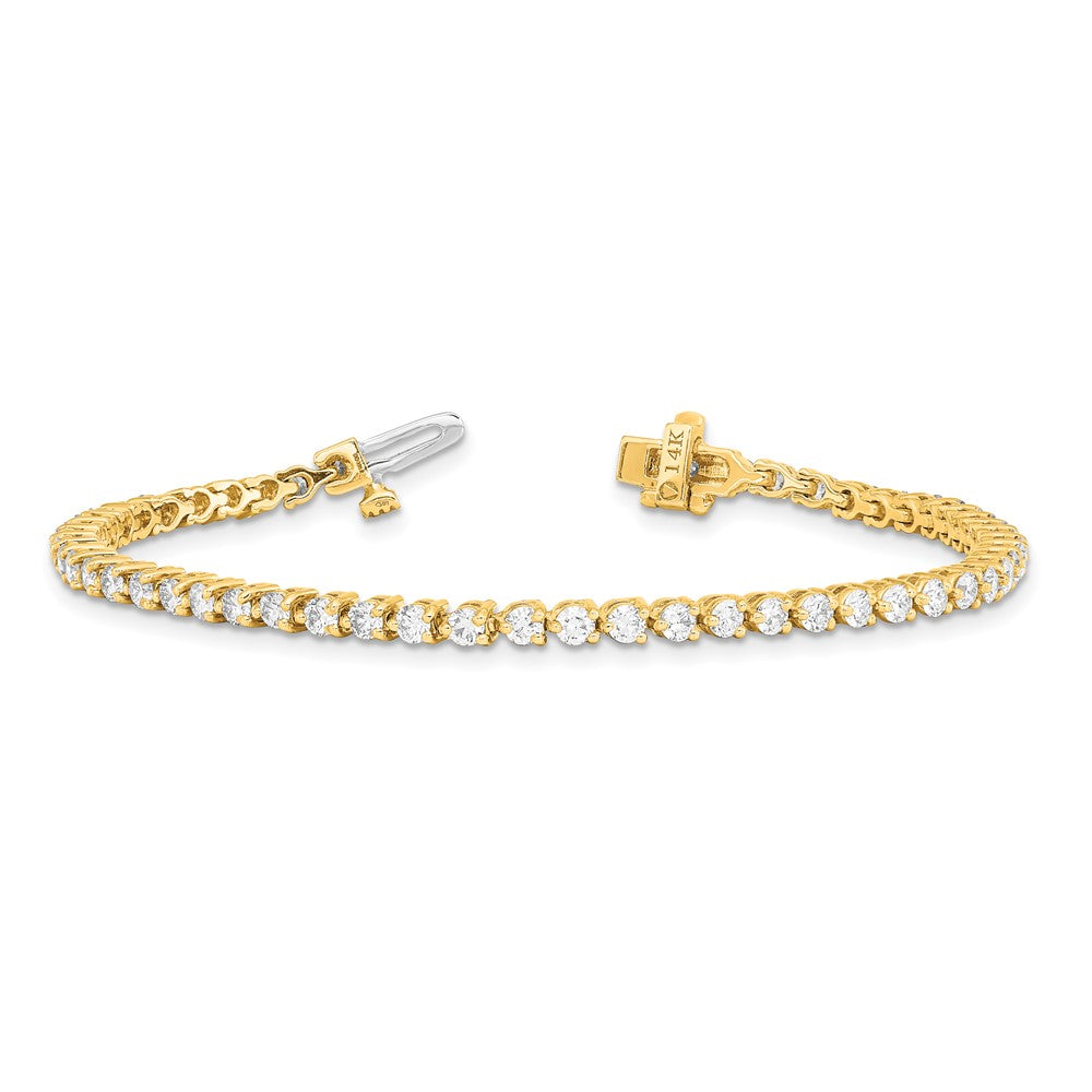 14k 3 1/3 carat Lab Grown Diamond VS/SI+ G+ Complete Tennis Bracelet