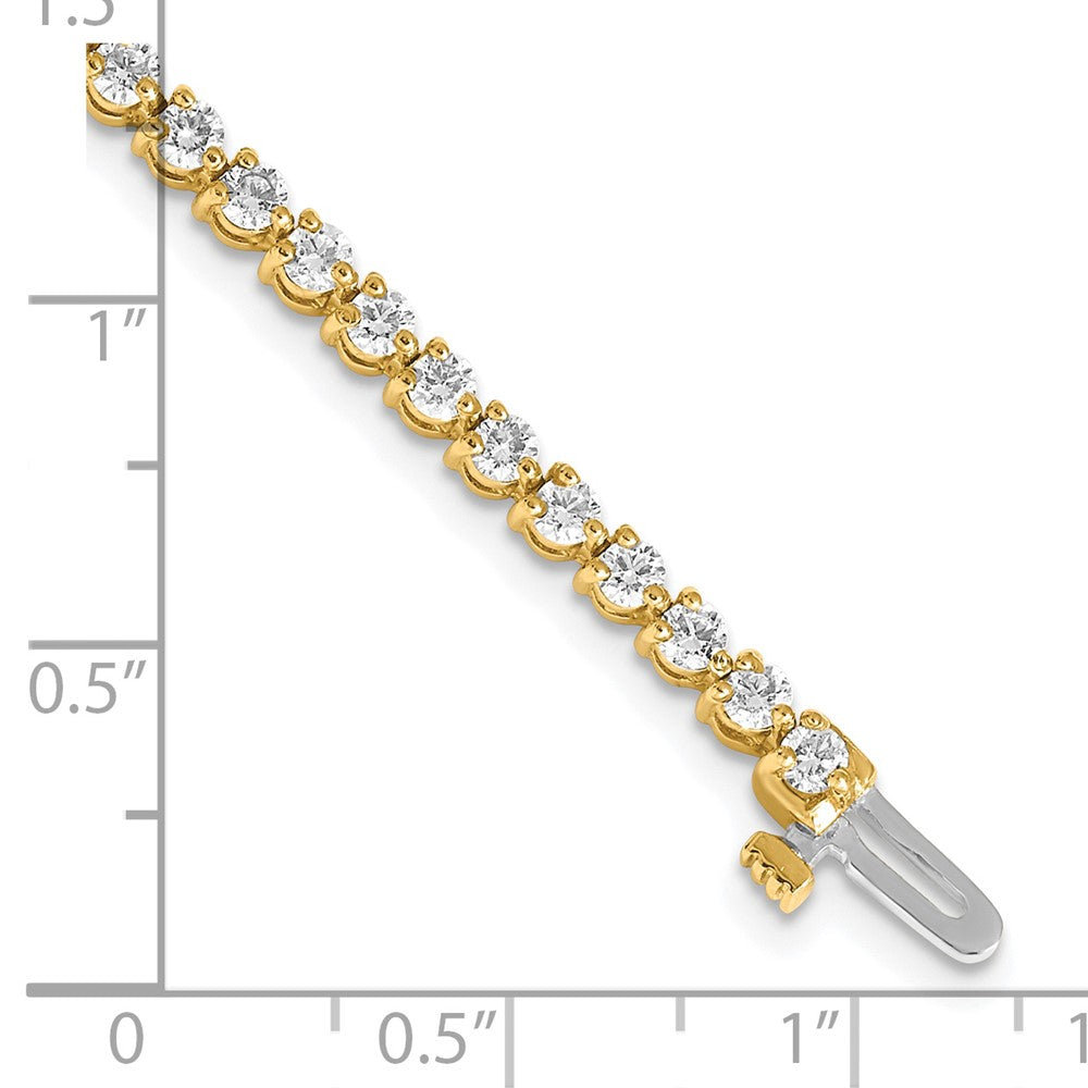 14k 3 1/3 carat Lab Grown Diamond VS/SI+ G+ Complete Tennis Bracelet