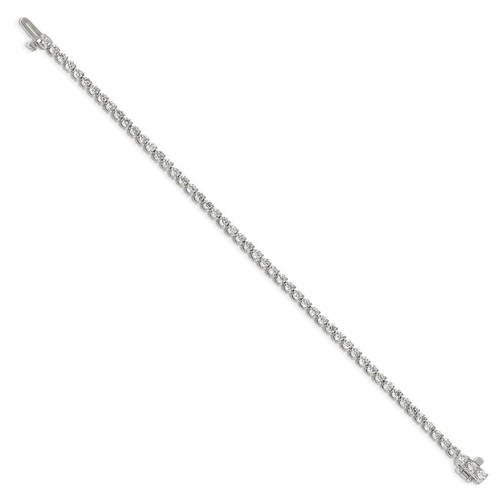 14k White Gold 3 1/3 carat Lab Grown Diamond VS/SI+ G+ Complete Tennis Bracelet