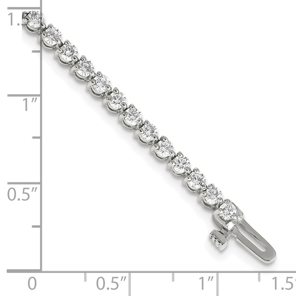True Origin 14K White Gold 2 3/4 carat Lab Grown Diamond VS+ F+ Complete Tennis Bracelet