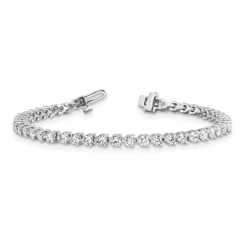 True Origin 14K White Gold 4 3/4 carat Lab Grown Diamond VS+ F+ Complete Tennis Bracelet