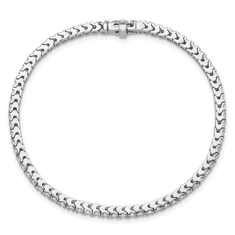 True Origin 14K White Gold 1 1/4 carat Lab Grown Diamond VS+ F+ Complete Tennis Bracelet